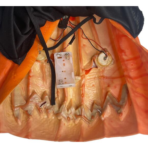 Vintage '97 Paper Magic Group Scary Jack O'Lantern Flashing Eyes Halloween Mask - Picture 5 of 8